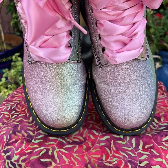 Dr. Martens Pascal Mermaid Multicolor Pastel Glitter Boots - Picture 15 of 16